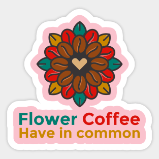 Flower Coffee Fragrant Smell Sticker